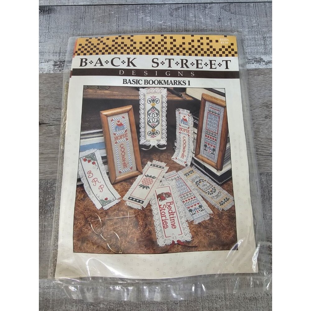 Vtg Back Street Designs Basic Bookmarks I Needlepoint Cross Stitch NOS Rare